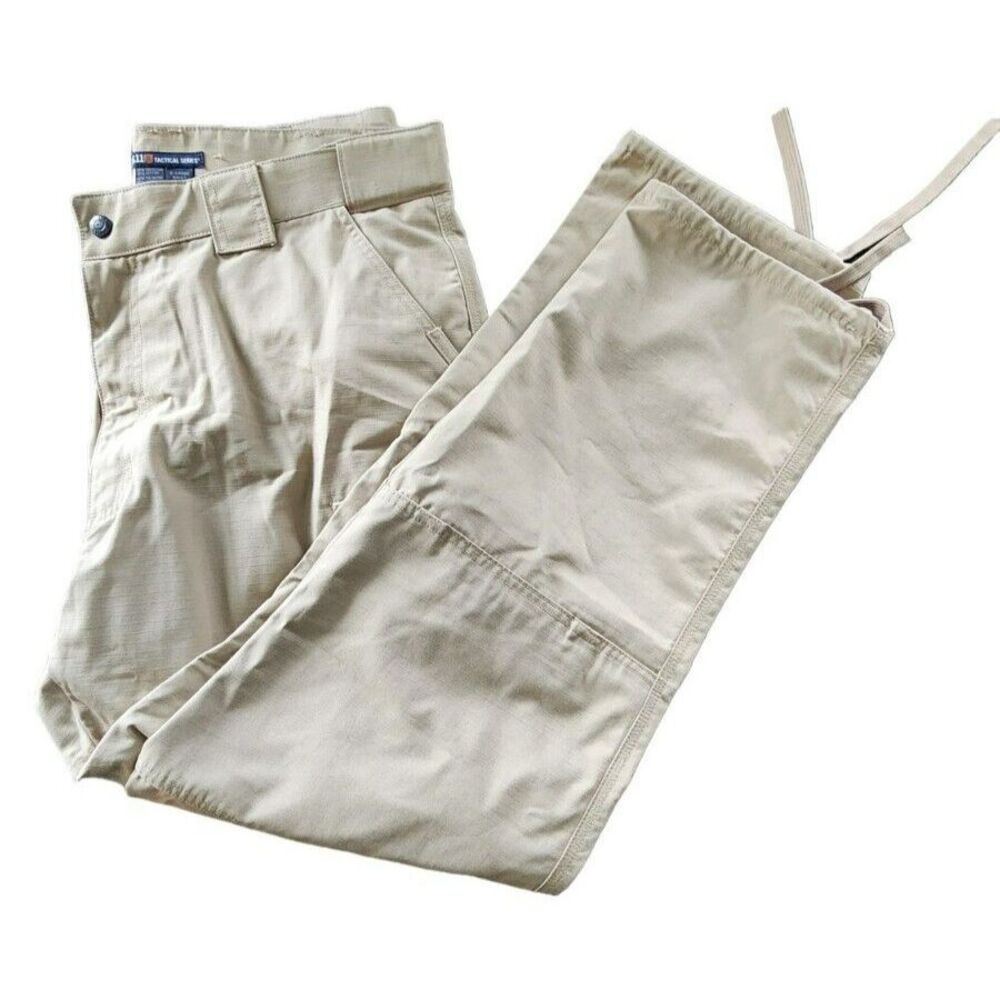5.11 Tactical Series Khaki Tan Cargo Pants Ripstop Mens XL Regular 39.5-43 Waist